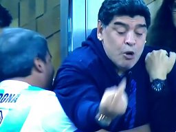 Tak cieszył się Maradona po zwycięskiej bramce Argentyny na mundialu