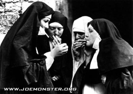 Nuns smoking